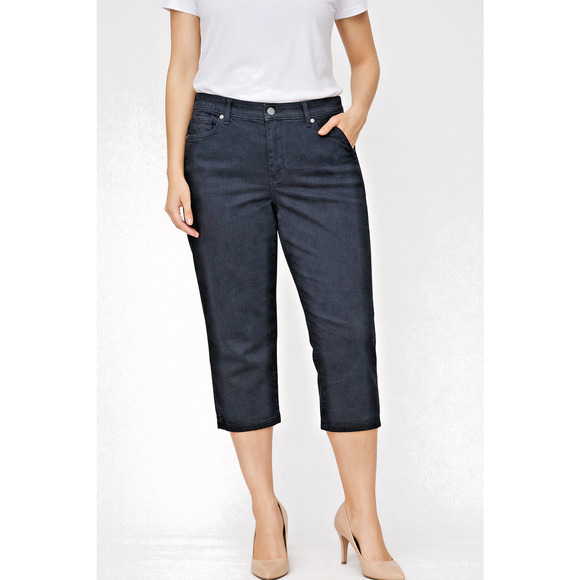 Gloria Vanderbilt Pants - Gloria Vanderbilt Amanda Capri Pants Womens 12P Black NWT Slimming Panel Stretch